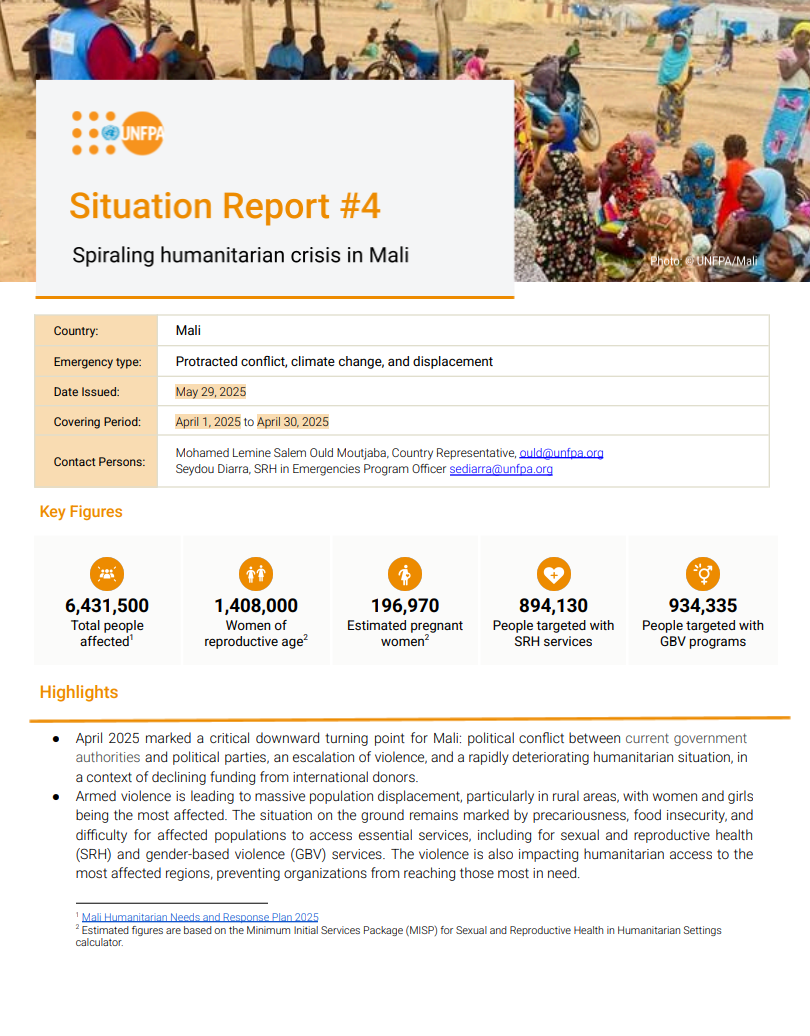 Mali Situation Report #4 - April 2025