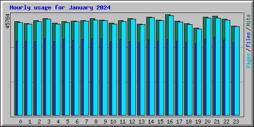 Hourly usage for January 2024